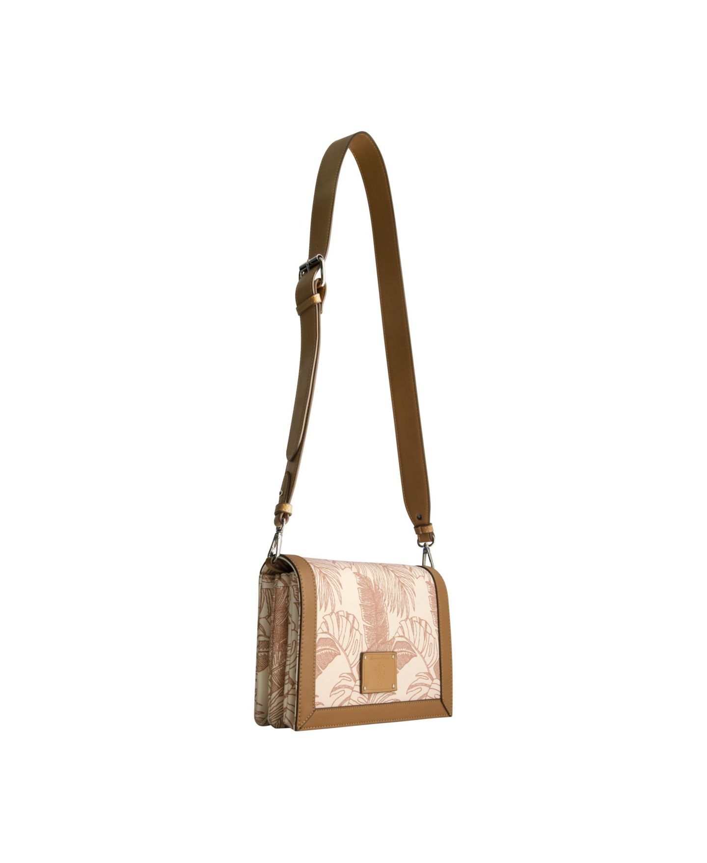 Женская сумка Tommy Bahama Graphic Leaf Print City Messenger, цвет: Рыжевато-коричневый — фото 3