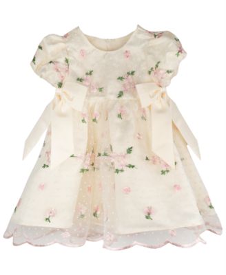 Baby Girls Embroidered Mesh Social Dress