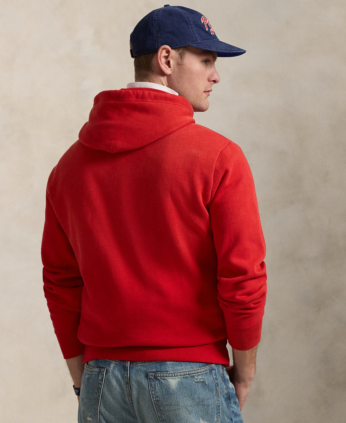 Polo Ralph Lauren Slub Fleece Graphic Hoodie In Rl 2000 Red