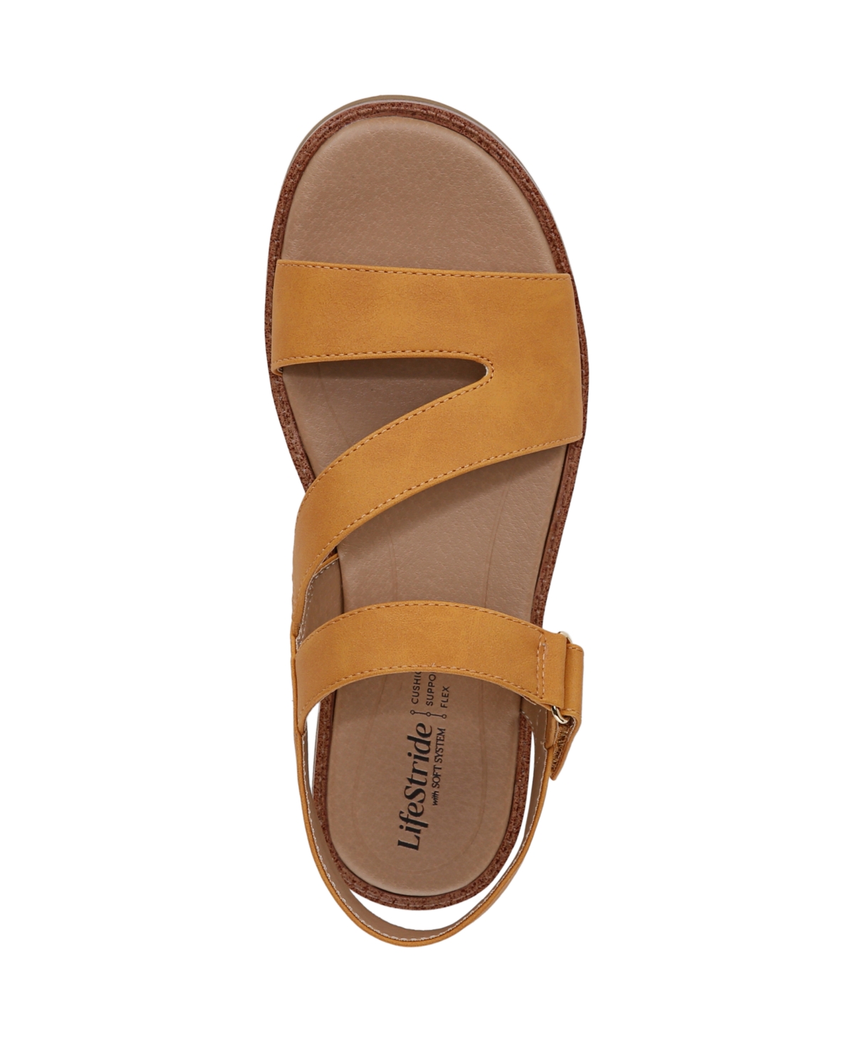 LIFESTRIDE WOMEN'S WAVERLY ROUND OPEN TOE STRAPPY PLATFORM SANDALS 