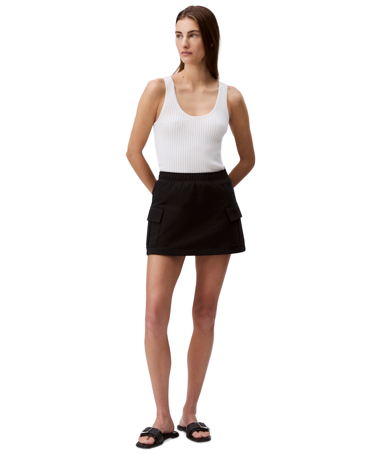 Women's Logo French Terry Cargo Skirt - Tofu