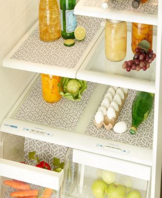 Leaf Print Fridge Liner 6 Pack Set, 24" x 12"