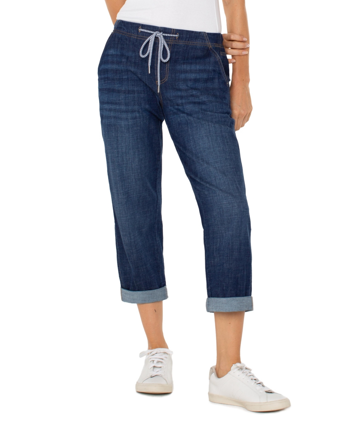 Women's Rascal Drawstring Rolled Cuff Jeans - San Gabriel