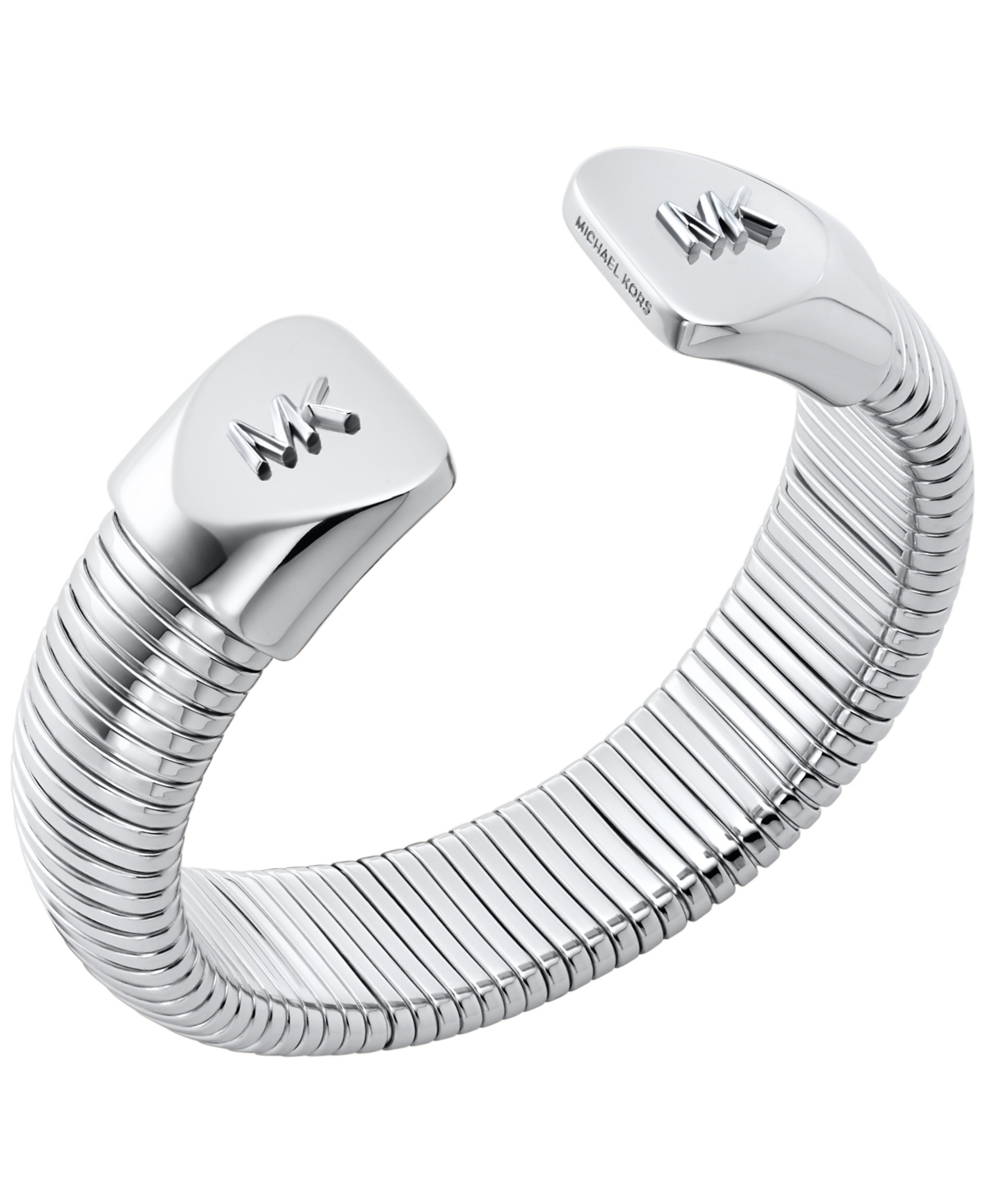 Michael Kors Ribbon Flex Cuff Bracelet In Silver