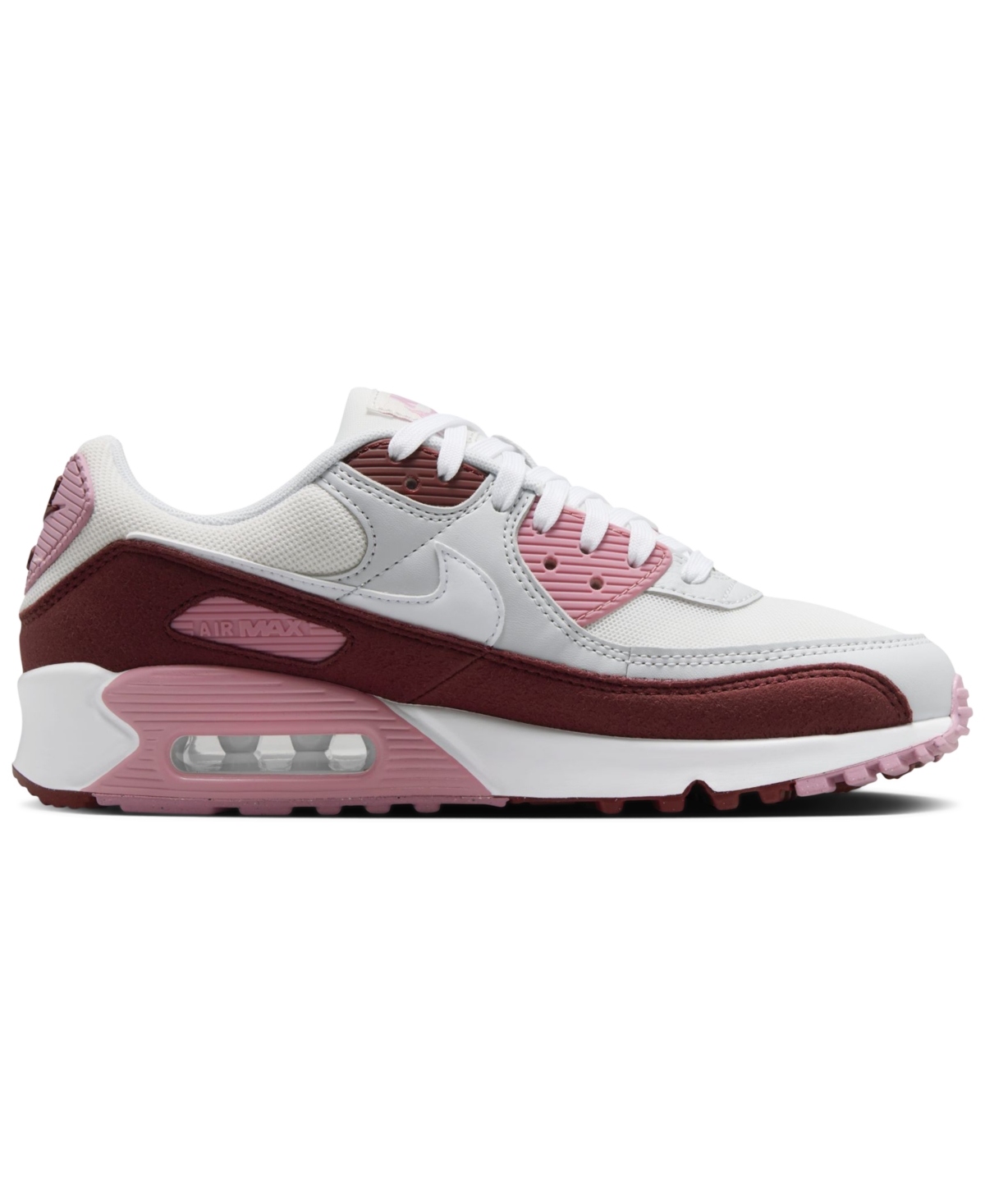 Nike Women's Air Max 90 Valentine's Day Se Casual Sneakers From Finish Line In Dark Team Red,white