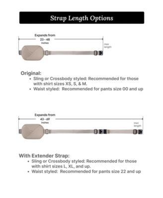 Origami Sling Belt Bag With Extender Strap