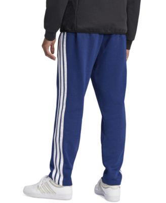 Men's Essentials 3-Stripes Regular Open Hem Fleece Pants