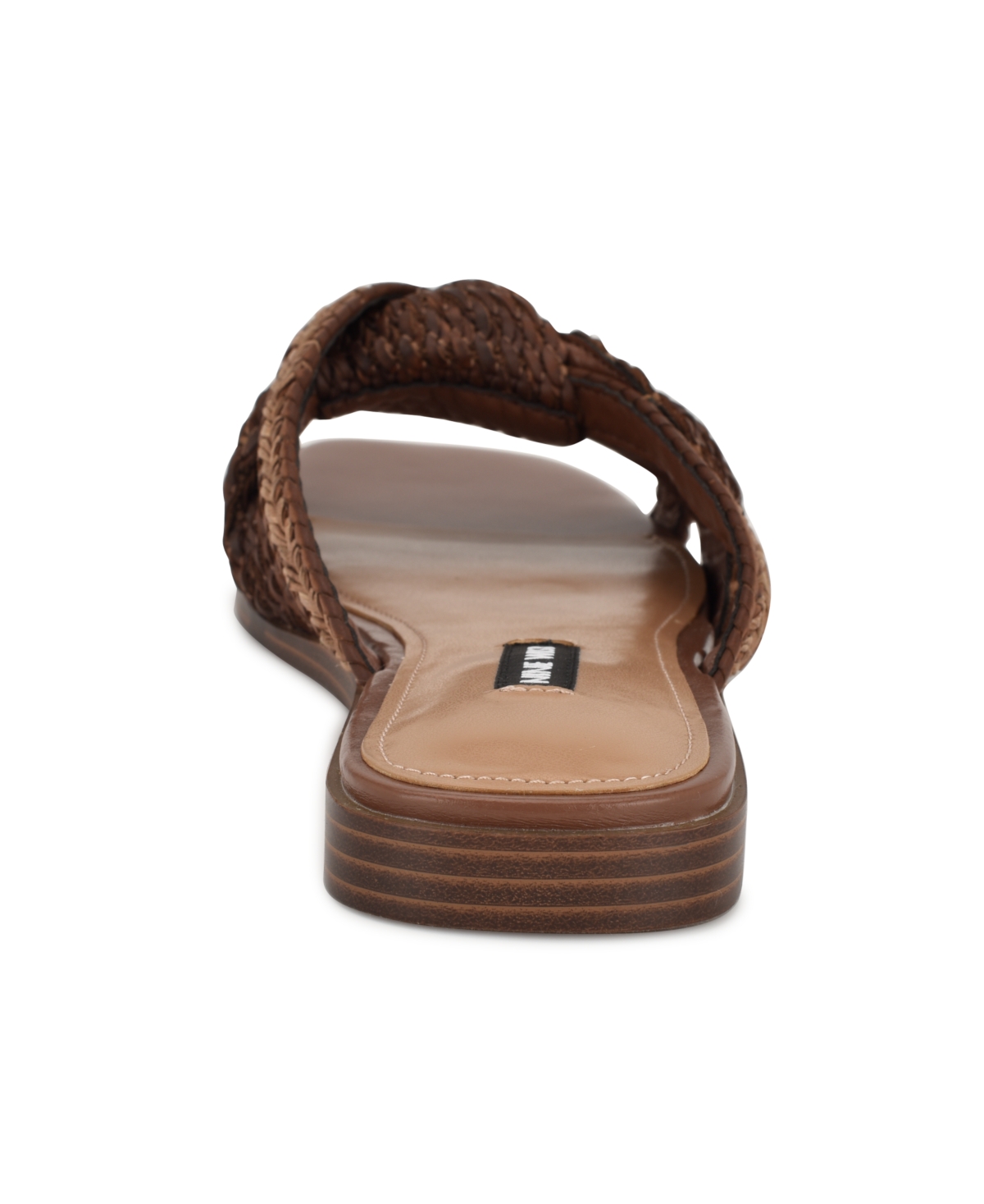 Nine West Omansa Slide Sandal In Dark Brown