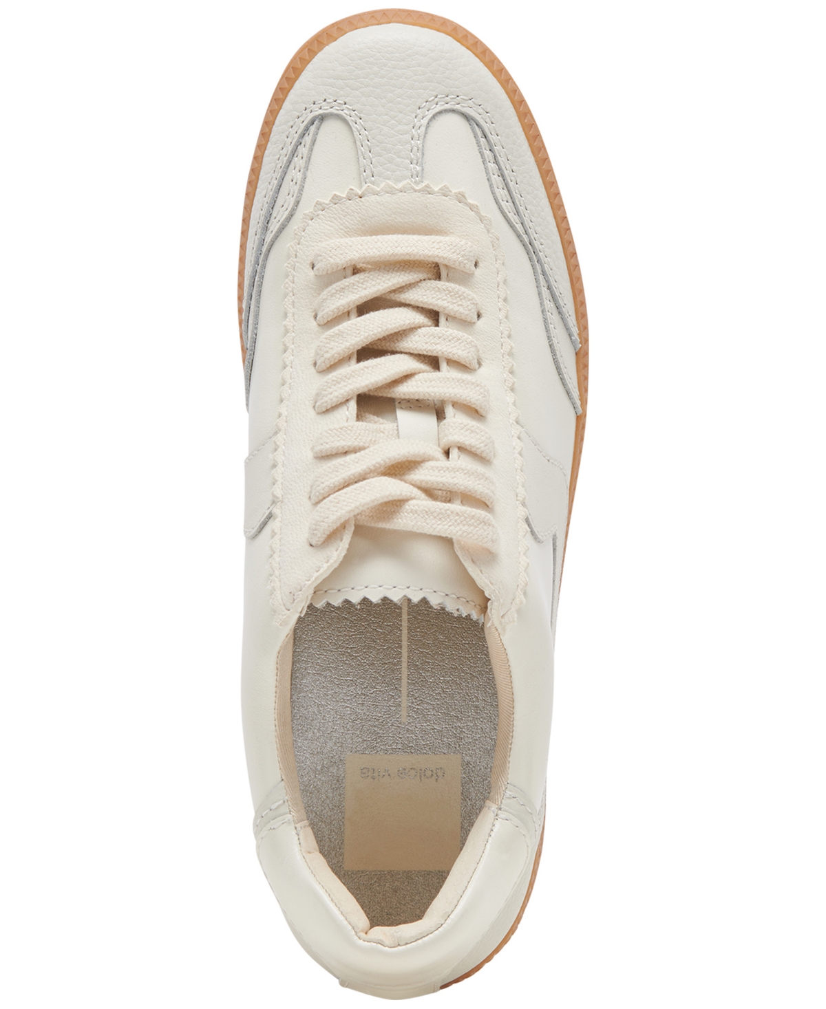 Dolce Vita Notice Lace Trim Sneaker In White Leather