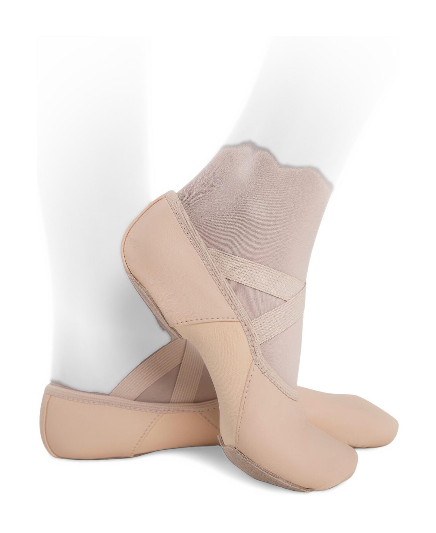 Детские кожаные балетки Capezio Hanami, цвет: Светлый розовый — фото 1