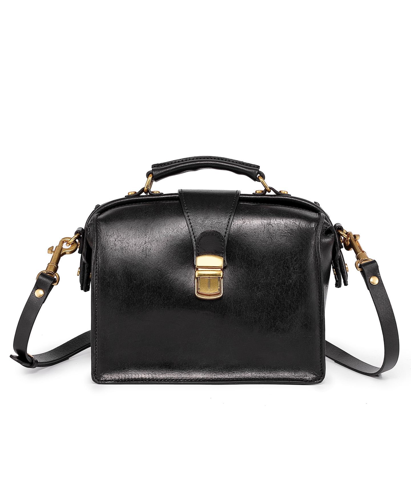 Женская сумка OLD TREND Genuine Leather Doctor Transport Satchel, цвет: Чёрный — фото 1