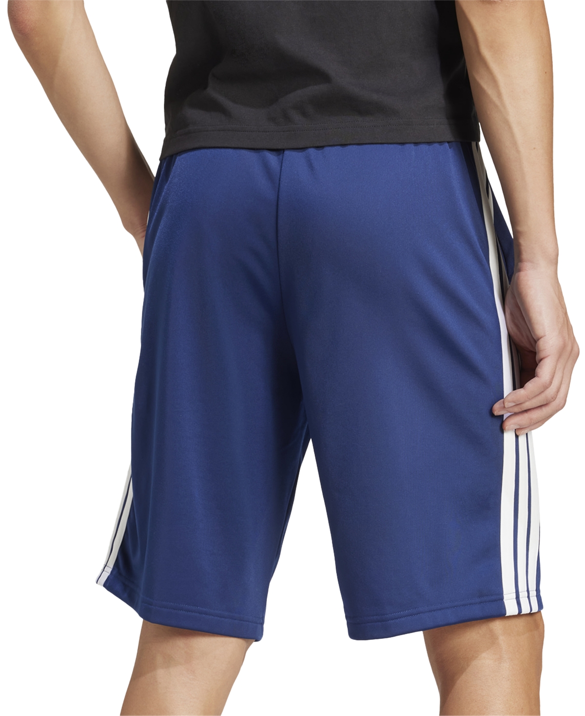 Adidas Originals Men's Three-stripes 10" Tricot Shorts In Blue