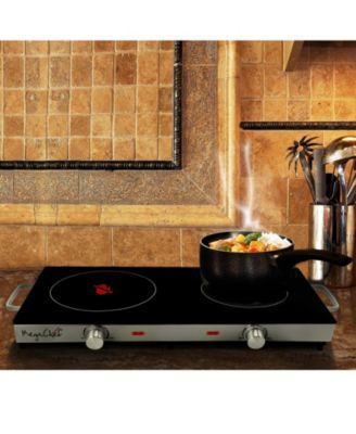 1700 Watt Ceramic Infrared Double Electric Cooktop