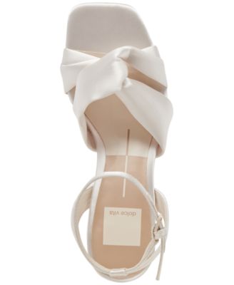 Women's Brenna Satin Twist Two-Piece Block-Heel Sandals