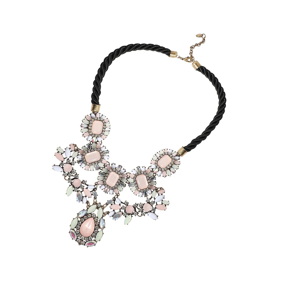 Party Stone Statement Necklace - Pink