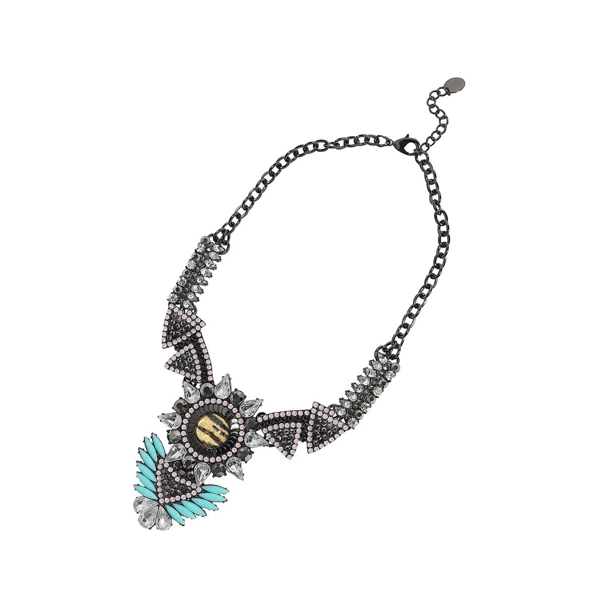 Party Stone Statement Necklace - Silver