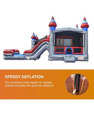 Titanium Commercial Grade Bounce House Water Slide Combo with Pool for Kids and Adults (with Blower), Basketball Hoop, Wet Dry Use, Outdoor Indoor, Birthday Party, Rental Quality