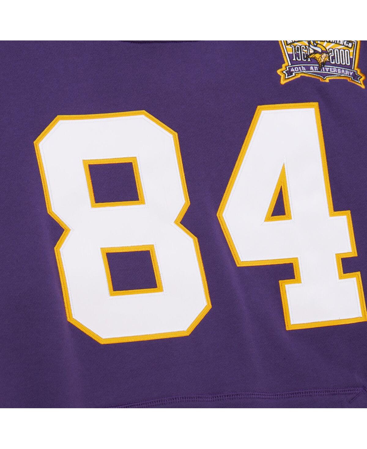 Mitchell & Ness Men's Purple Randy Moss Minnesota Vikings Retired Player Name Number Pullover Hoodie In Purple