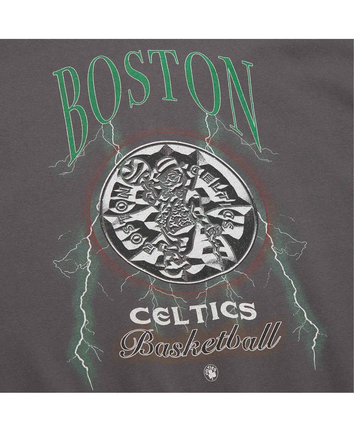 Mitchell & Ness Women's Charcoal Boston Celtics Hardwood Classics Lightweight Pullover Sweatshirt In Charcoal