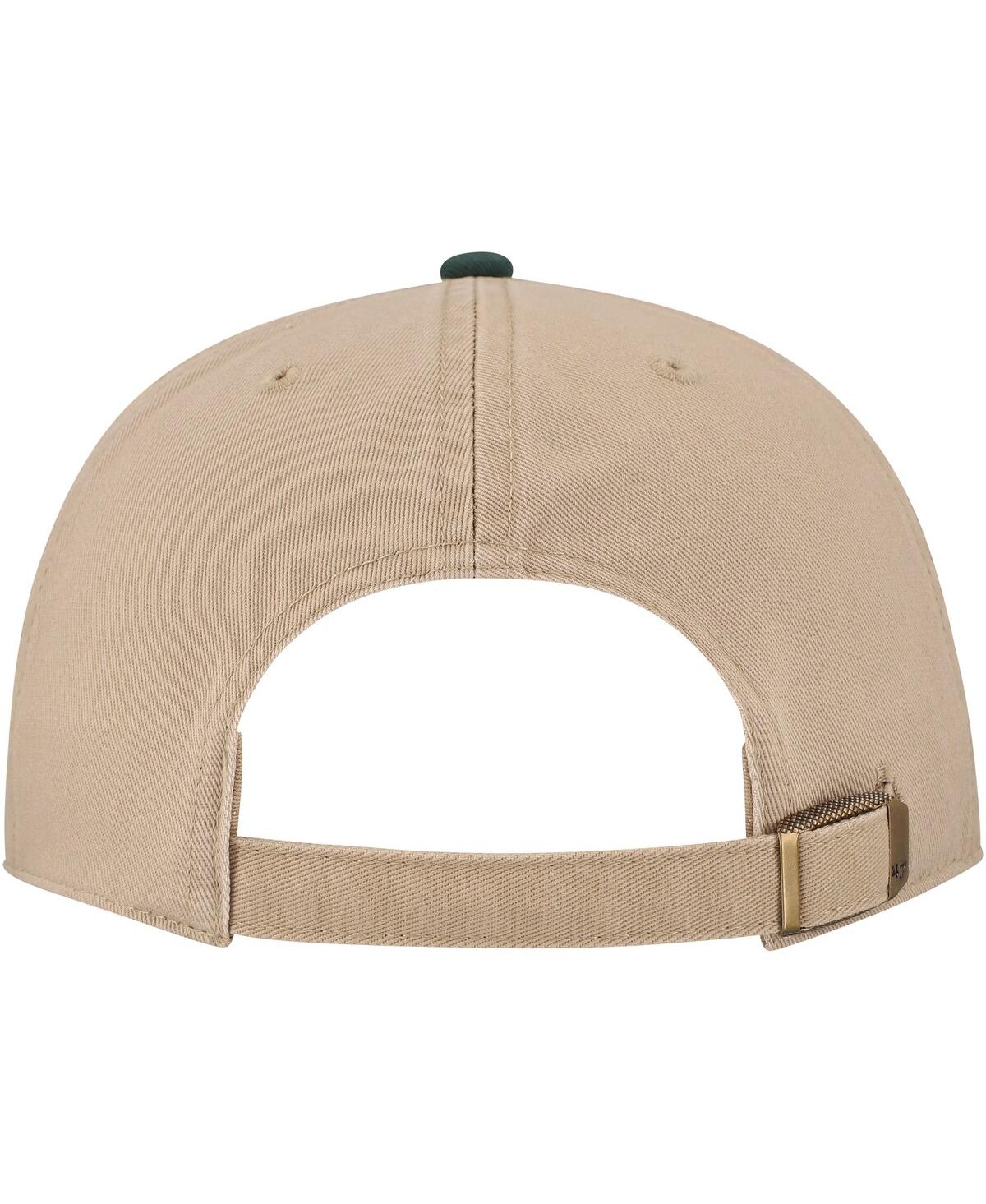 47 Brand Men's Khaki Michigan State Spartans Local Clean Up Adjustable Hat In Khaki