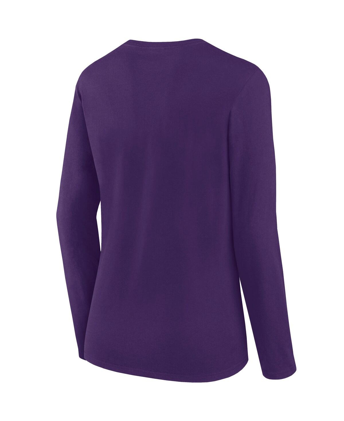FANATICS WOMEN'S PURPLE BALTIMORE RAVENS LONG SLEEVE SCOOP NECK T-SHIRT 