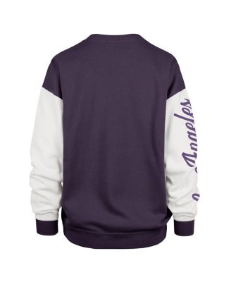 Women's Purple Los Angeles Lakers Plus Size Oversized Rise Andie Pullover Sweatshirt