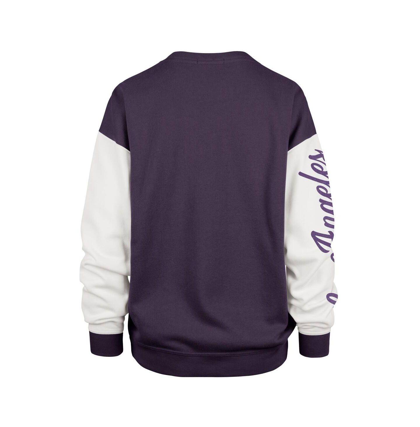 Женская толстовка '47 Brand Purple Los Angeles Lakers Plus Size Oversized Rise Andie Pullover — фото 2