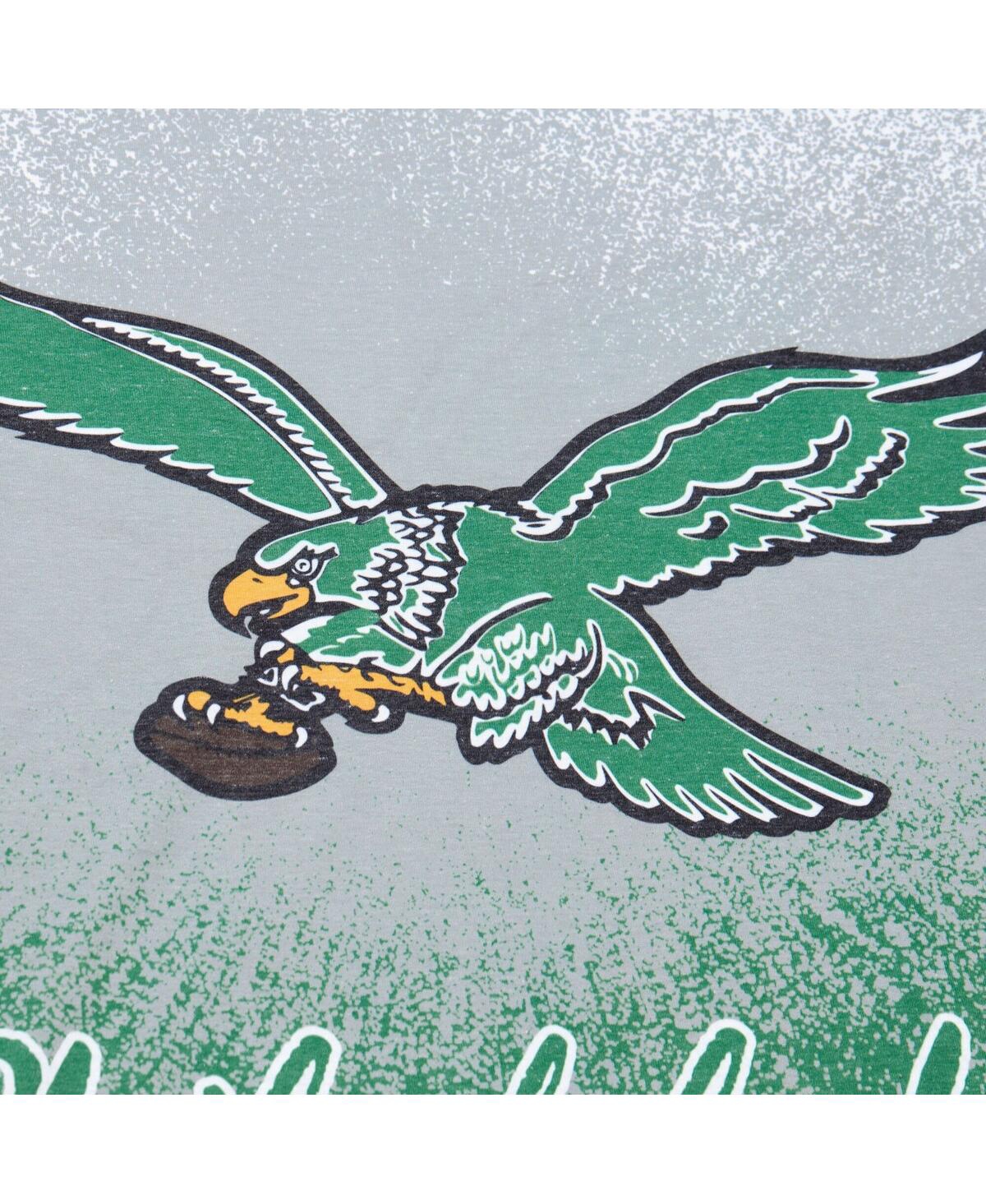 Mitchell & Ness Men's White Philadelphia Eagles Team Burst Vintage Logo T-shirt In White