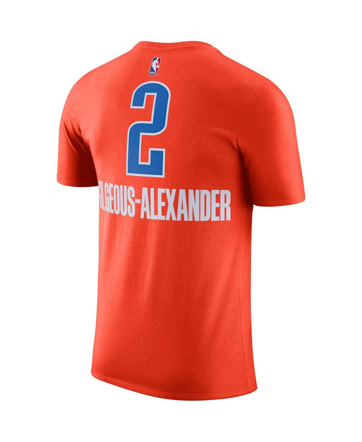 Jordan Men's Shai Gilgeous-Alexander Orange Oklahoma City Thunder 2022/23 Statement Edition Name Number T-Shirt