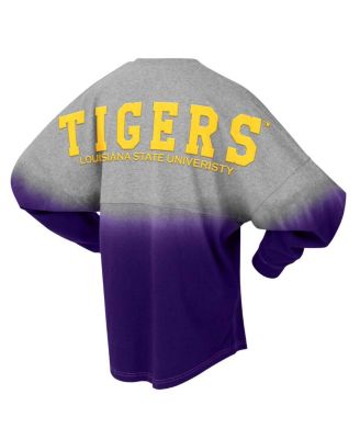 Men's and Women's Purple/Gray LSU Tigers Ombre Long Sleeve T-Shirt