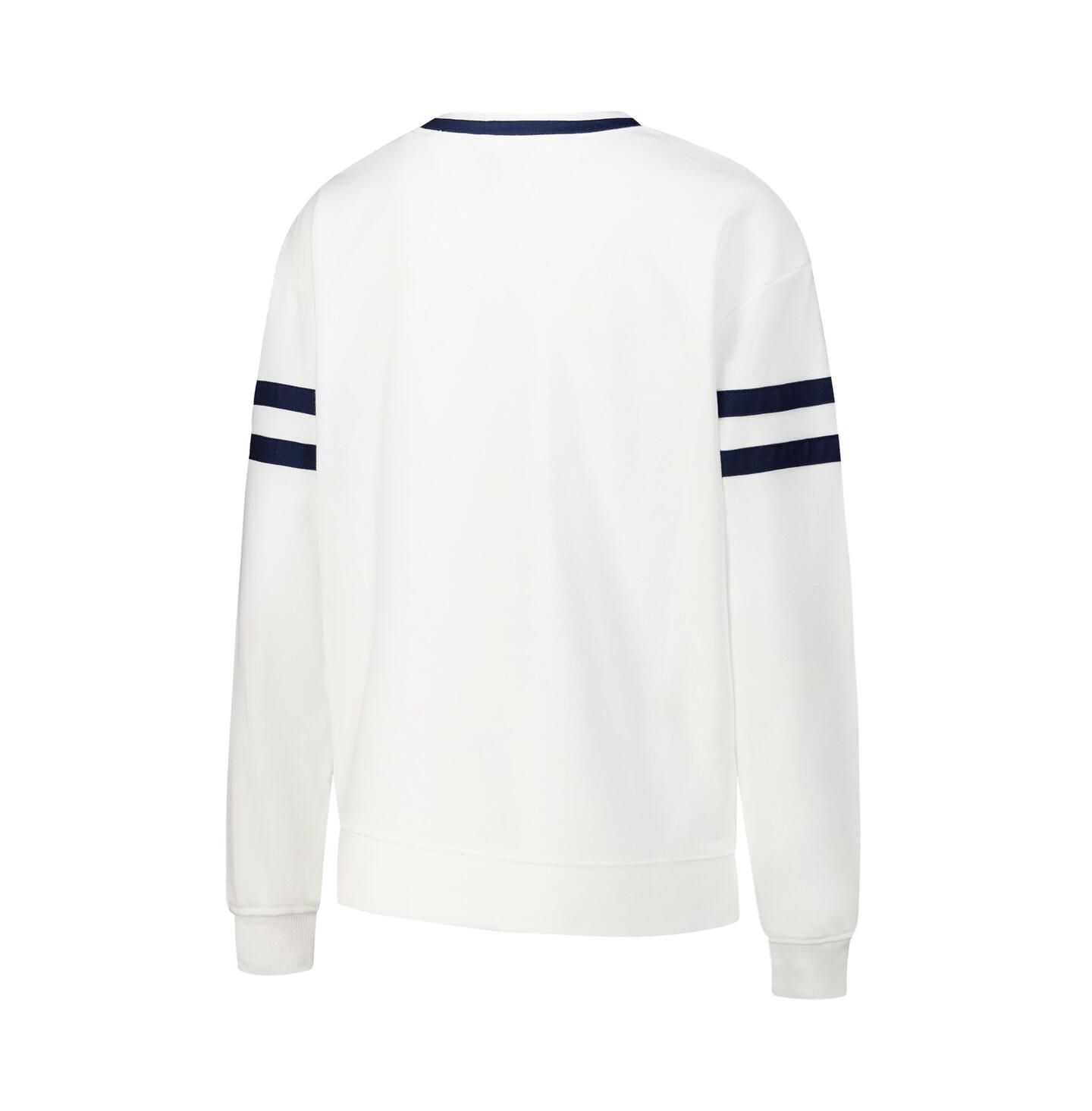 Женская футболка Concepts Sport White Michigan Wolverines Borough French Terry Arch Over Long Sleeve — фото 2
