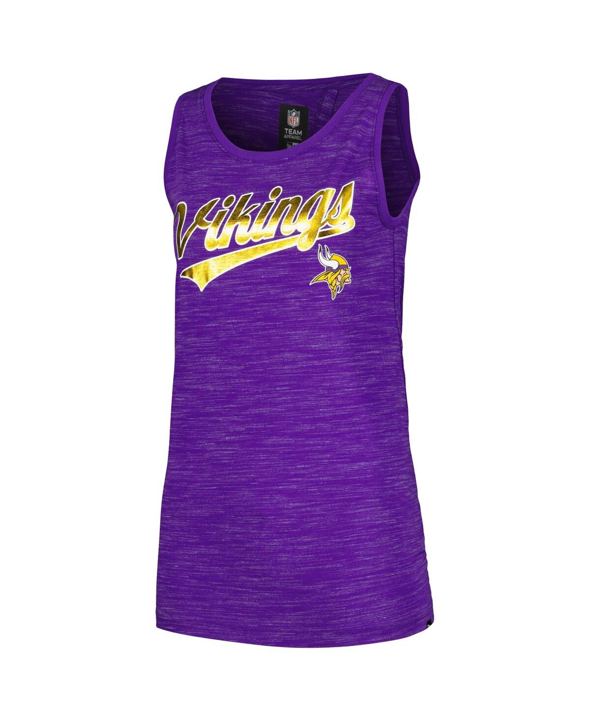 NEW ERA WOMEN'S PURPLE MINNESOTA VIKINGS SPACE DYE ACTIVE TANK TOP 