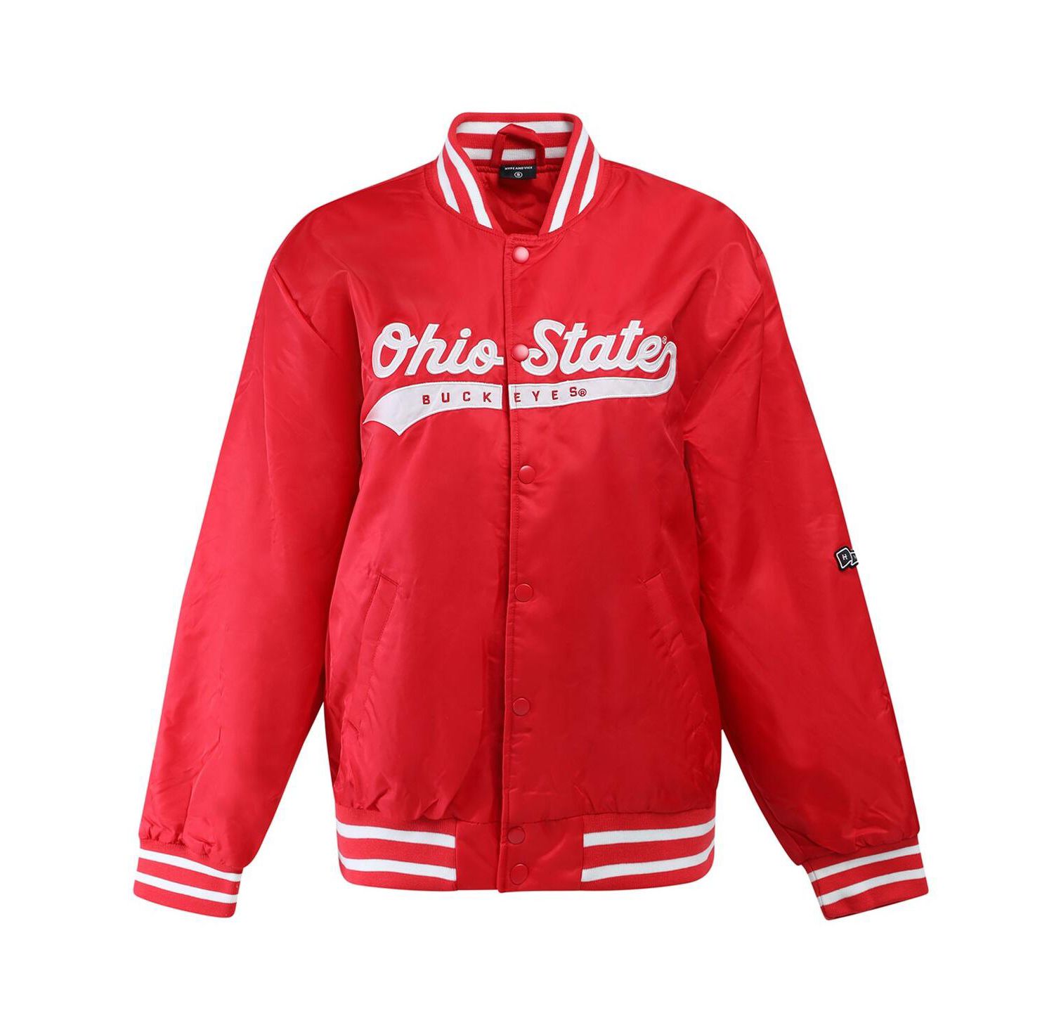 Women's Scarlet Ohio State Buckeyes A-Game Varsity Full-Snap Jacket