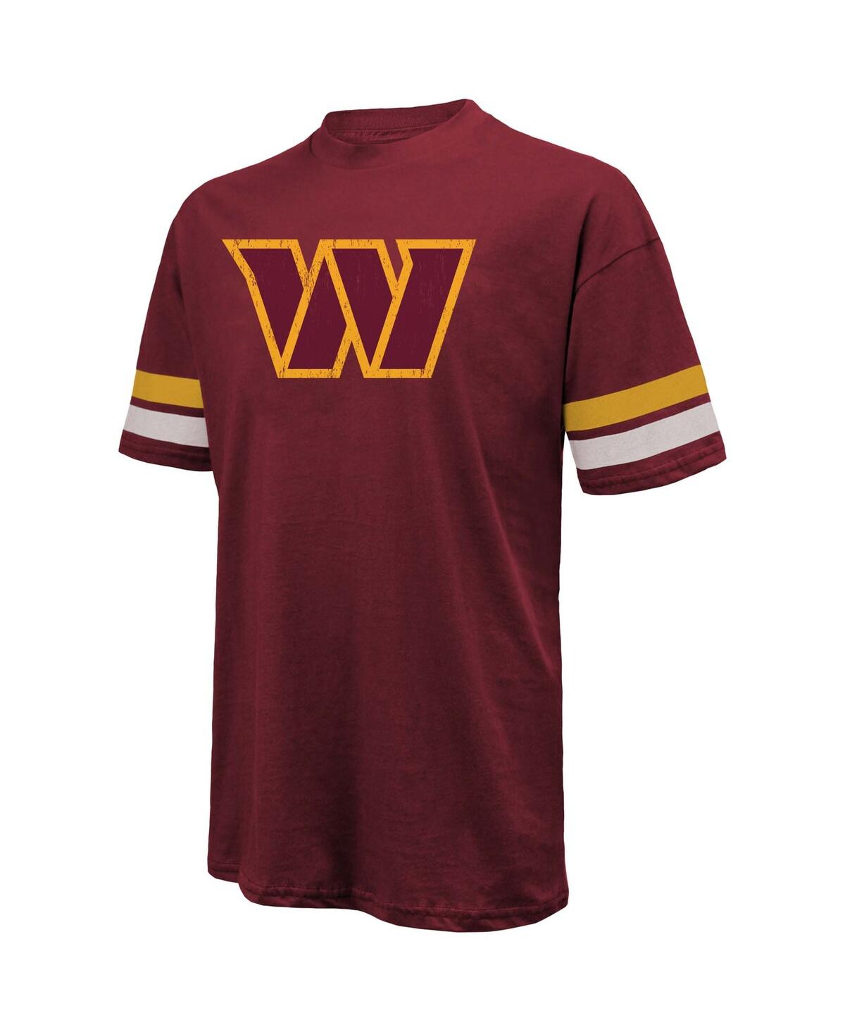 Majestic Men's Jayden Daniels Burgundy Washington Commanders Name Number Oversize Fit T-shirt In Burgundy