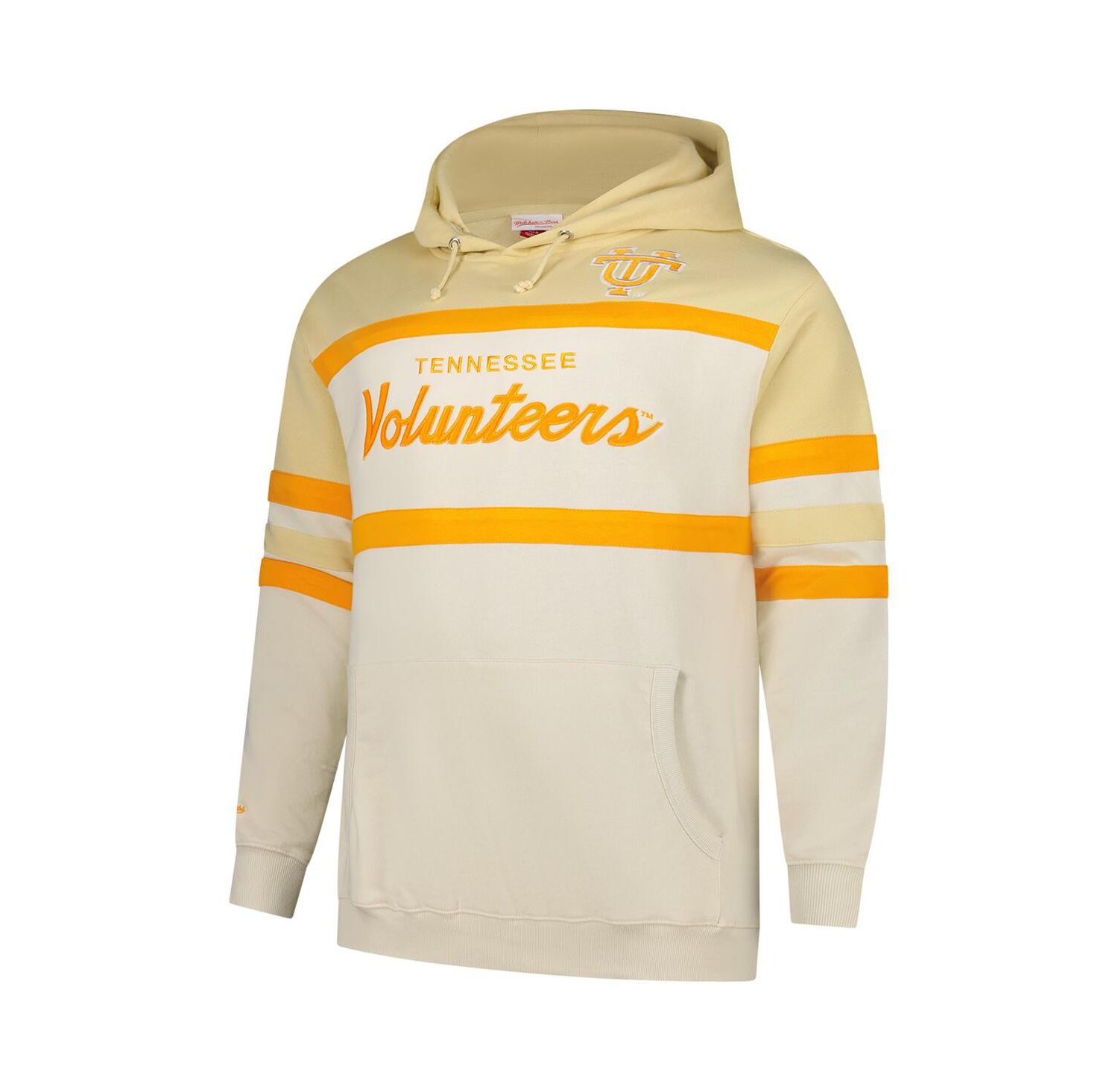 Men's Cream Tennessee Volunteers Big & Tall Head Coach Pullover Hoodie