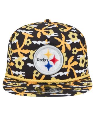 Men's Black Pittsburgh Steelers Wakey Wakey Golfer Snapback Hat
