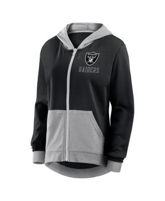 Women's Black Las Vegas Raiders Hit It Full-Zip Hoodie