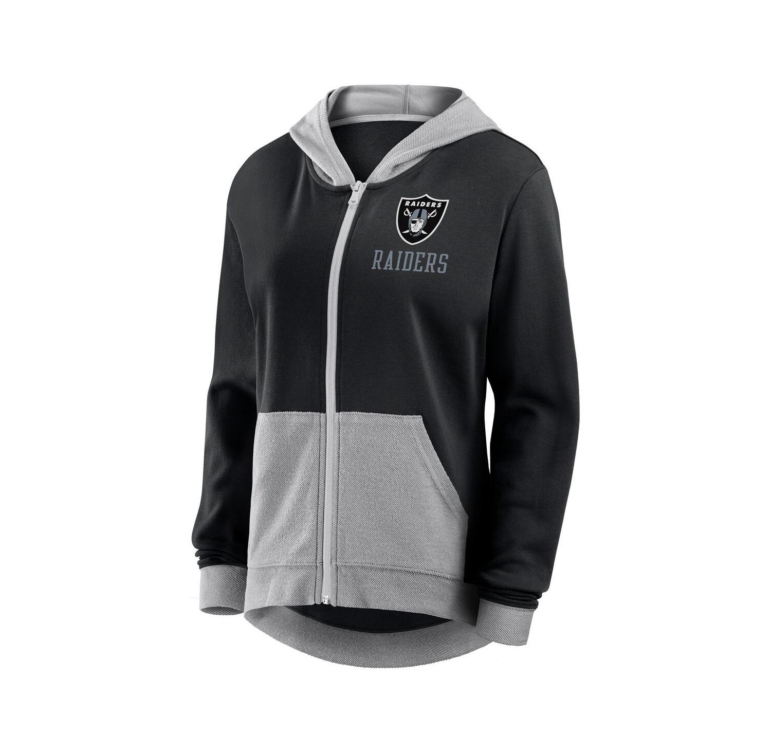 Women's Black Las Vegas Raiders Hit It Full-Zip Hoodie
