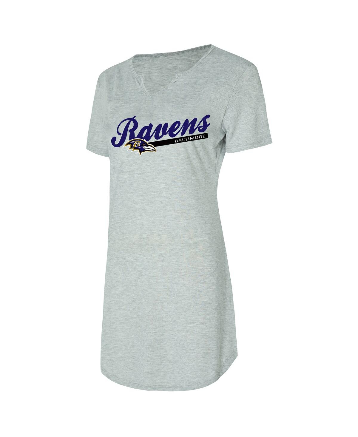 Concepts Sport Women's Gray Baltimore Ravens Petition Knit Nightshirt In Gray