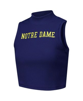 Women's Navy Notre Dame Fighting Irish Cropped Tank Top