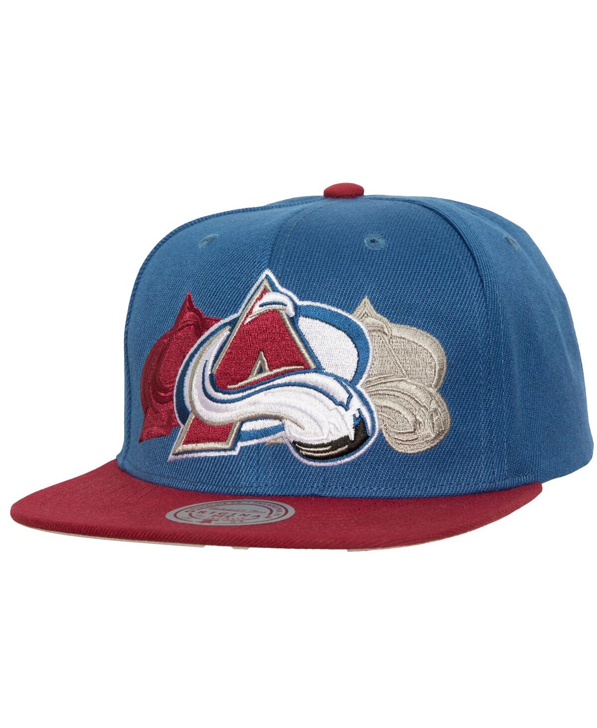 Mitchell & Ness Men's Light Blue Colorado Avalanche Soul Triple Up Snapback Hat In Light Blue