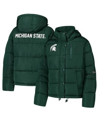 Hype And Vice - Women's Green Michigan State Spartans Puffer Jacket