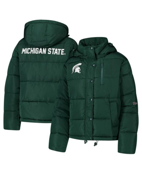 Женские куртки Hype And Vice Green Michigan State Spartans Puffer Jacket