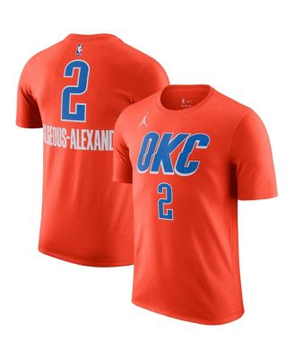 Jordan - Men's  Shai Gilgeous-Alexander Orange Oklahoma City Thunder 2022/23 Statement Edition Name Number T-Shirt