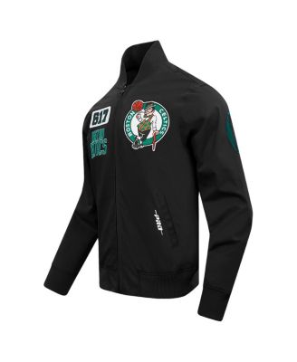 Men's Black Boston Celtics Area Code Twill Full-Zip Jacket