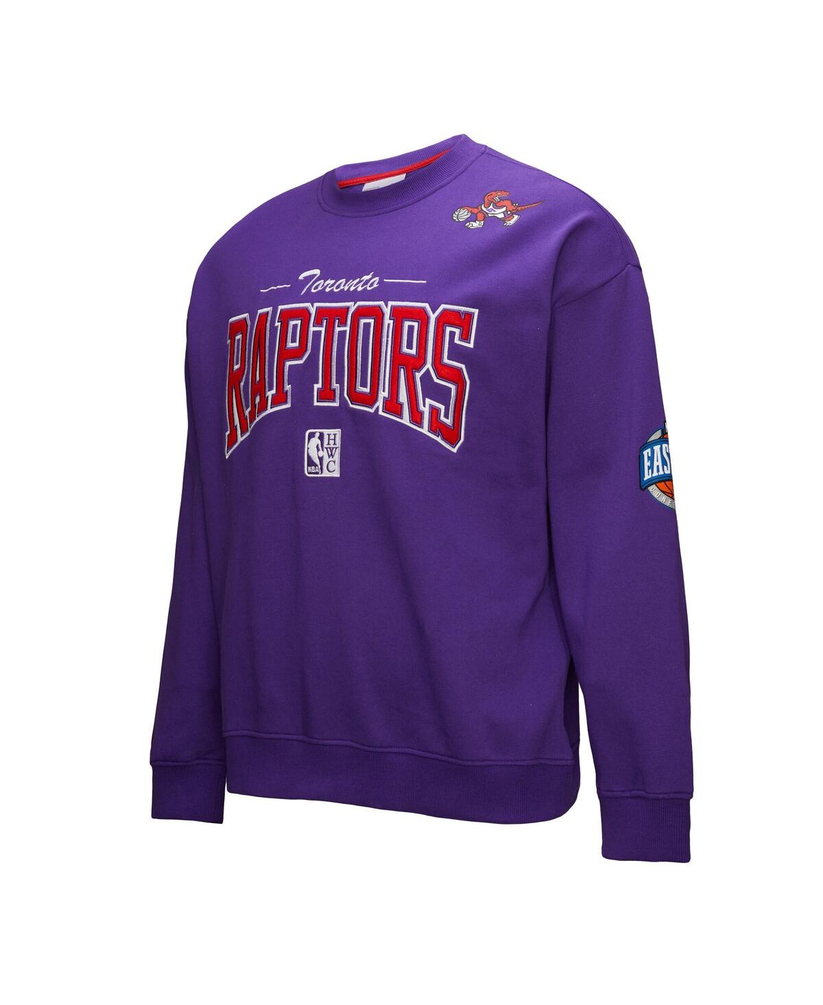 Mitchell & Ness Men's Purple Toronto Raptors Hardwood Classics There Back 2.0 Vintage Pullover Sweatshirt In Purple
