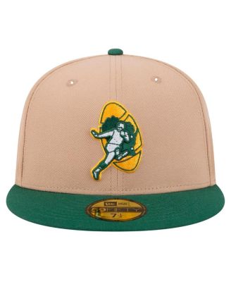 Men's Tan/Green Bay Packers Throwback Logo Main 59FIFTY Fitted Hat