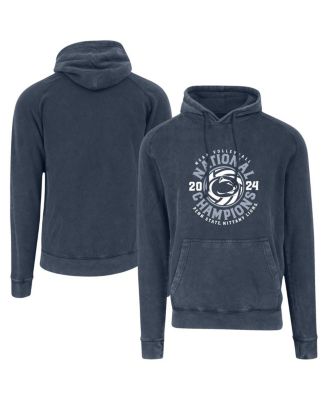 Image One - Men's Denim Penn State Nittany Lions 2024 NCAA WoMen's Volleyball National Champions Vintage Raglan Pullover Hoodie