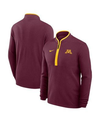 Nike - Men's Maroon Minnesota Golden Gophers Coaches Courtside Basketball Victory Performance Quarter-Zip Top