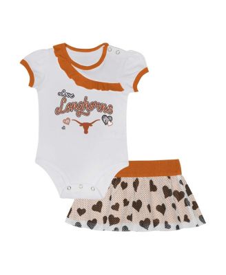 Outerstuff - Baby Boys and Girls Texas Longhorns Two-Piece Love My Team Bodysuit Skirt Set